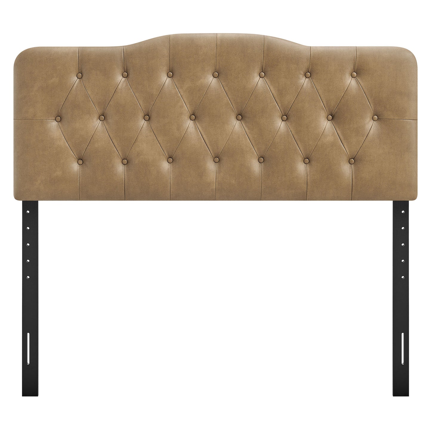 Sage Faux Leather Queen Headboard in Toast