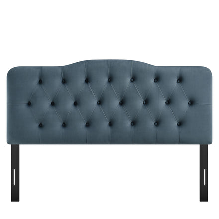 Annabel Stain-Resistant Performance Velvet King Headboard in Cadet Blue