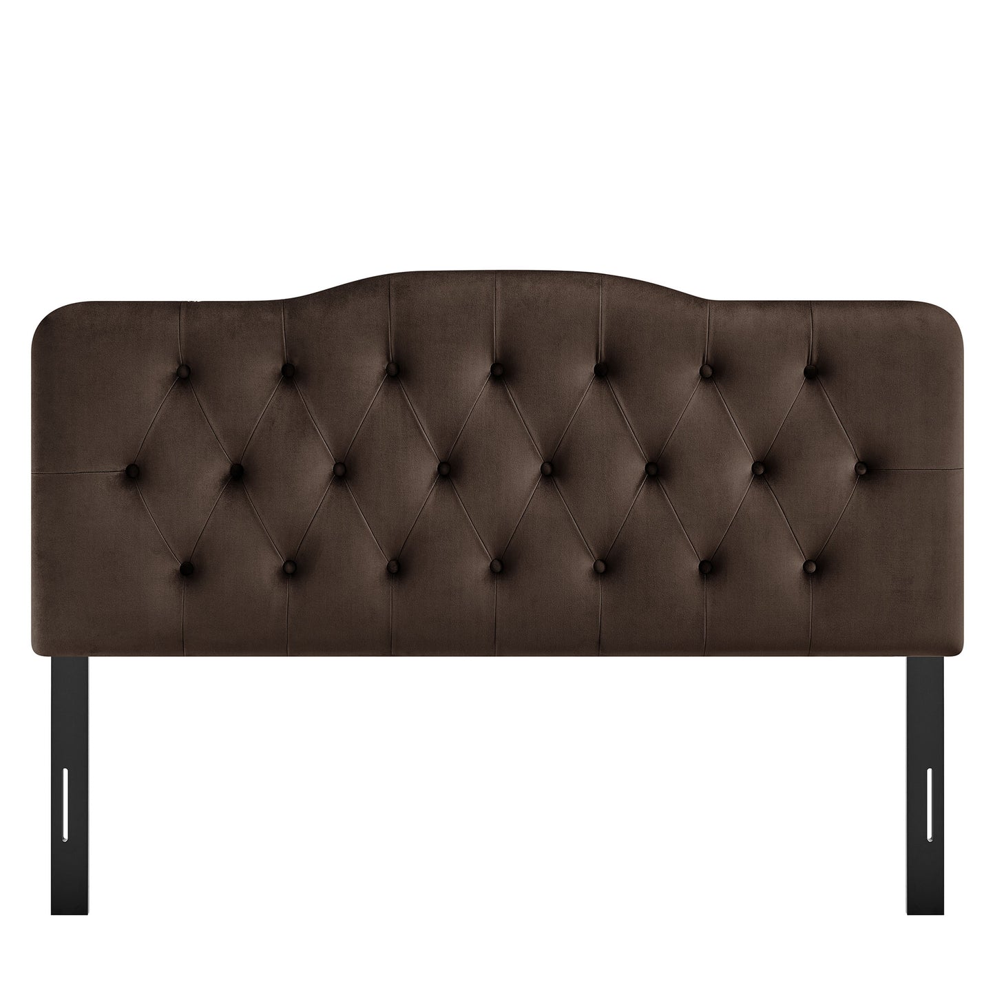 Sage Stain-Resistant Performance Velvet King Headboard in Chocolate Brown