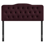 Sage Stain-Resistant Performance Velvet King Headboard in Mulberry