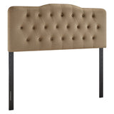 Sage Stain-Resistant Performance Velvet King Headboard in Taupe