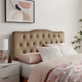 Sage Stain-Resistant Performance Velvet King Headboard in Taupe