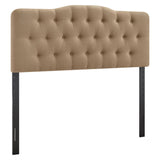 Sage Premium Linen Blend King Headboard in Almond