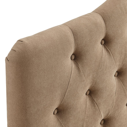 Annabel Premium Linen Blend King Headboard in Almond
