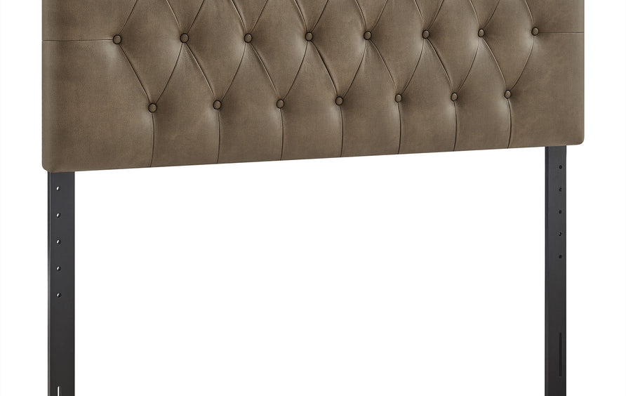 Sage Vegan Leather King Headboard in Mushroom