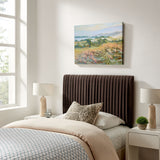 Mira Stain-Resistant Performance Velvet Twin Headboard in Chocolate Brown