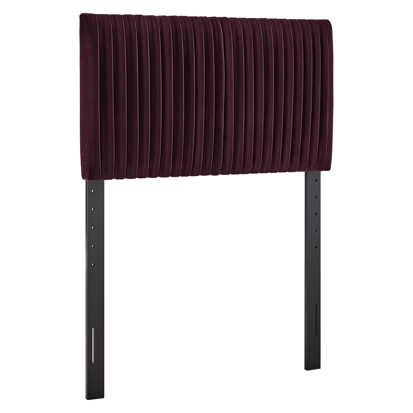 Mira Stain-Resistant Performance Velvet Twin Headboard in Mulberry