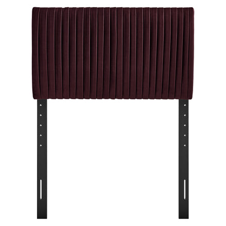 Eloise Stain-Resistant Performance Velvet Twin Headboard in Mulberry