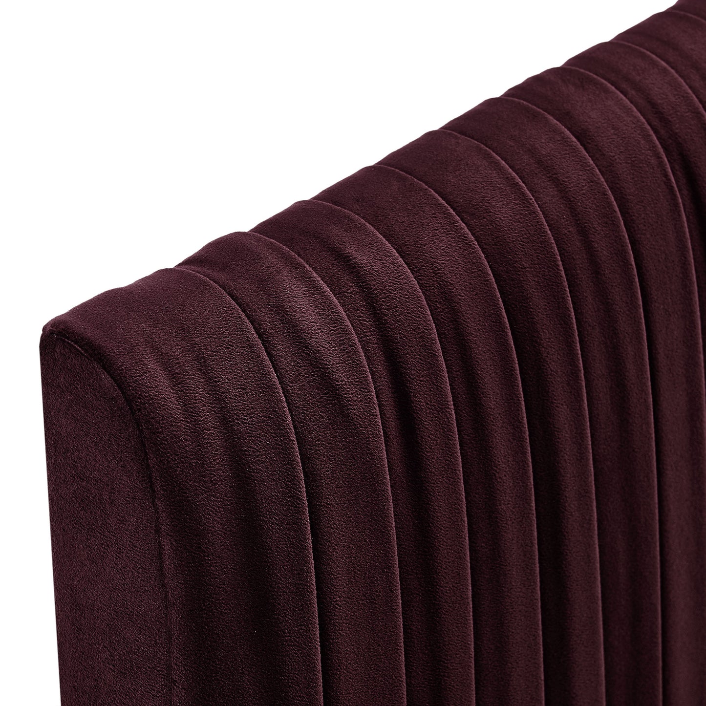 Mira Stain-Resistant Performance Velvet Twin Headboard in Mulberry