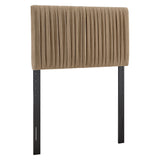Mira Stain-Resistant Performance Velvet Twin Headboard in Taupe