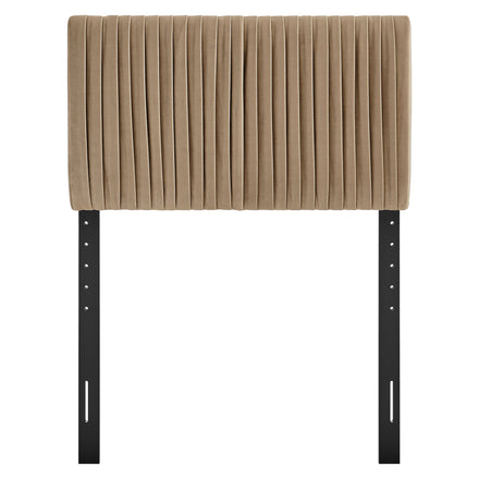 Eloise Stain-Resistant Performance Velvet Twin Headboard in Taupe