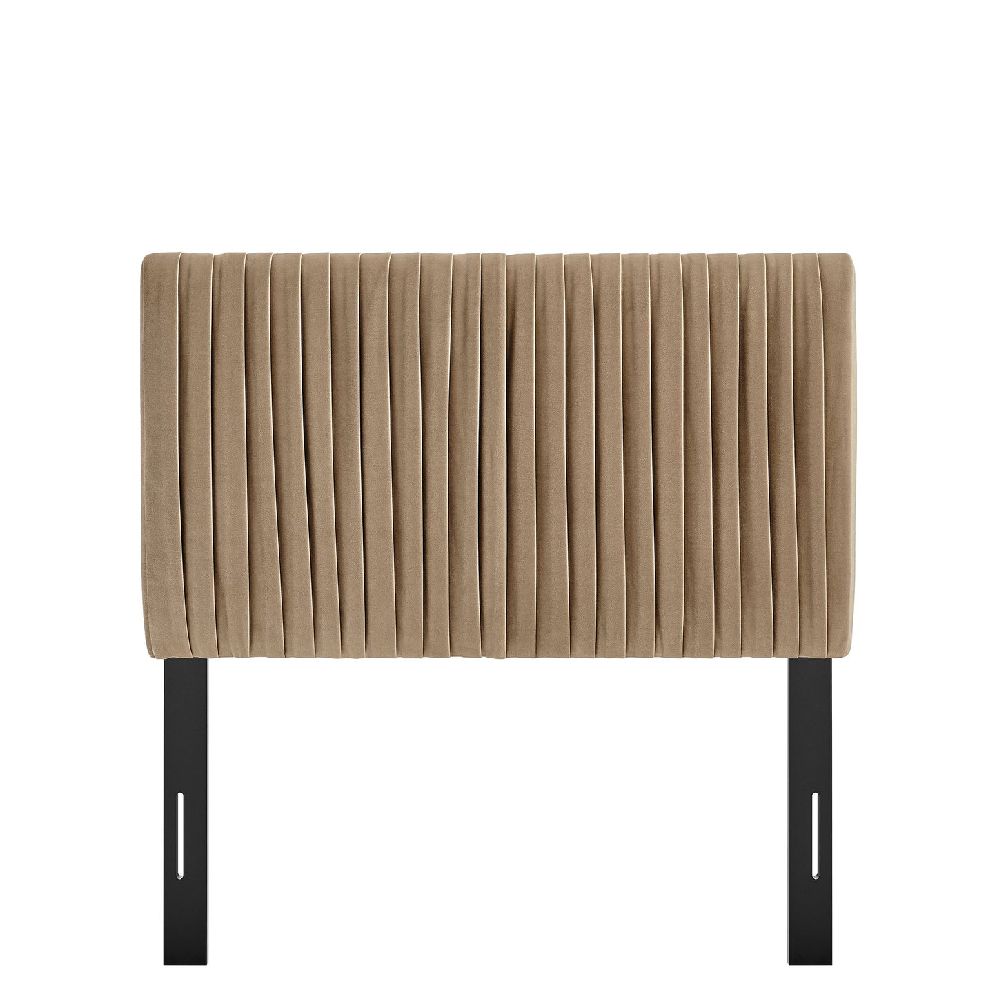 Mira Stain-Resistant Performance Velvet Twin Headboard in Taupe