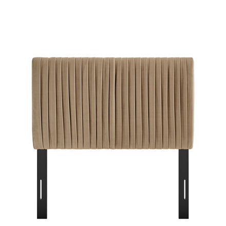 Eloise Stain-Resistant Performance Velvet Twin Headboard in Taupe