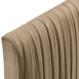 Mira Stain-Resistant Performance Velvet Twin Headboard in Taupe