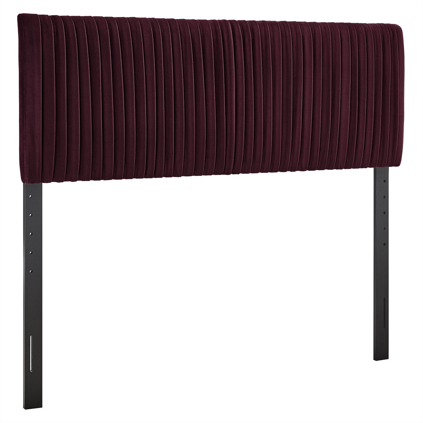 Mira Stain-Resistant Performance Velvet Full Headboard in Mulberry