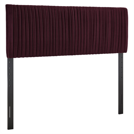 Eloise Stain-Resistant Performance Velvet Full Headboard in Mulberry