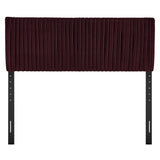 Mira Stain-Resistant Performance Velvet Full Headboard in Mulberry