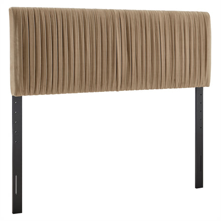 Eloise Stain-Resistant Performance Velvet Full Headboard in Taupe