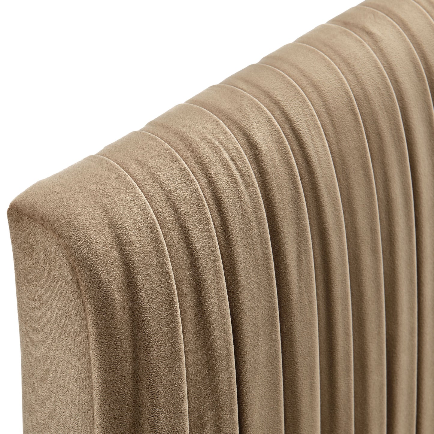 Mira Stain-Resistant Performance Velvet Full Headboard in Taupe