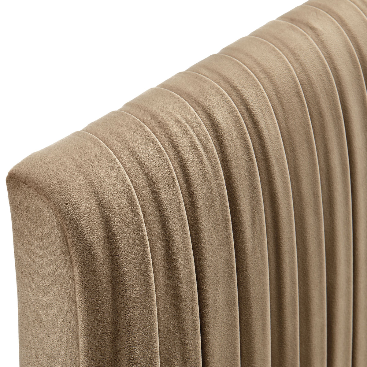Mira Stain-Resistant Performance Velvet Queen Headboard in Taupe