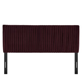 Mira Stain-Resistant Performance Velvet King Headboard in Mulberry