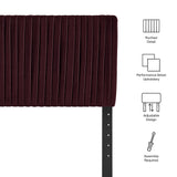 Mira Stain-Resistant Performance Velvet King Headboard in Mulberry
