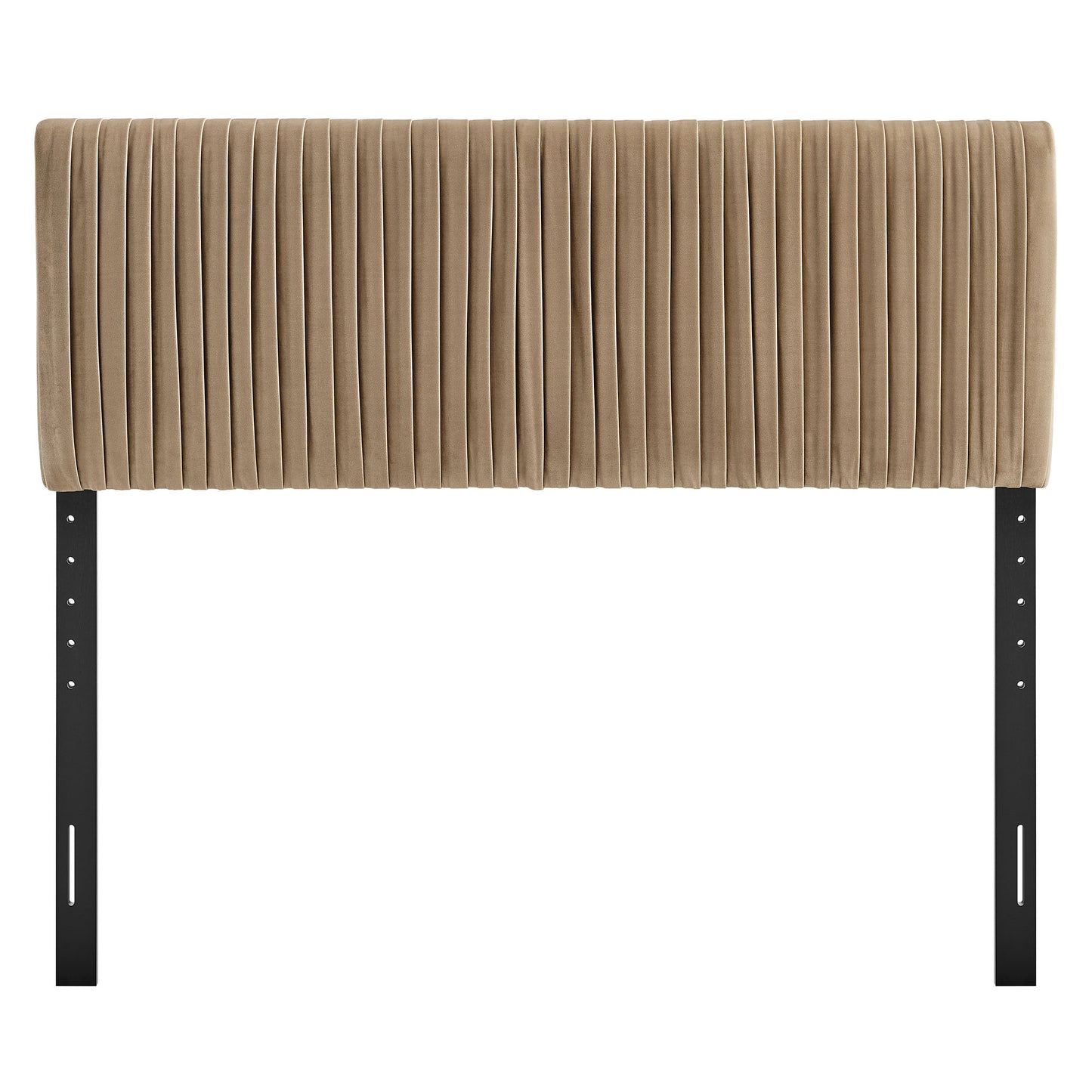 Mira Stain-Resistant Performance Velvet King Headboard in Taupe