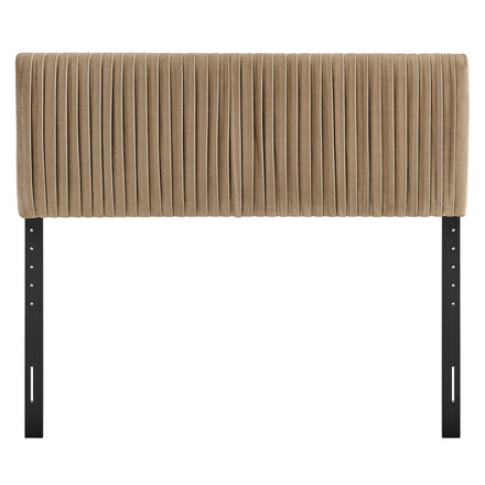 Eloise Stain-Resistant Performance Velvet King Headboard in Taupe
