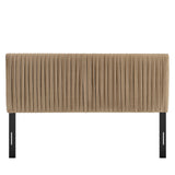 Mira Stain-Resistant Performance Velvet King Headboard in Taupe