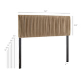 Mira Stain-Resistant Performance Velvet King Headboard in Taupe