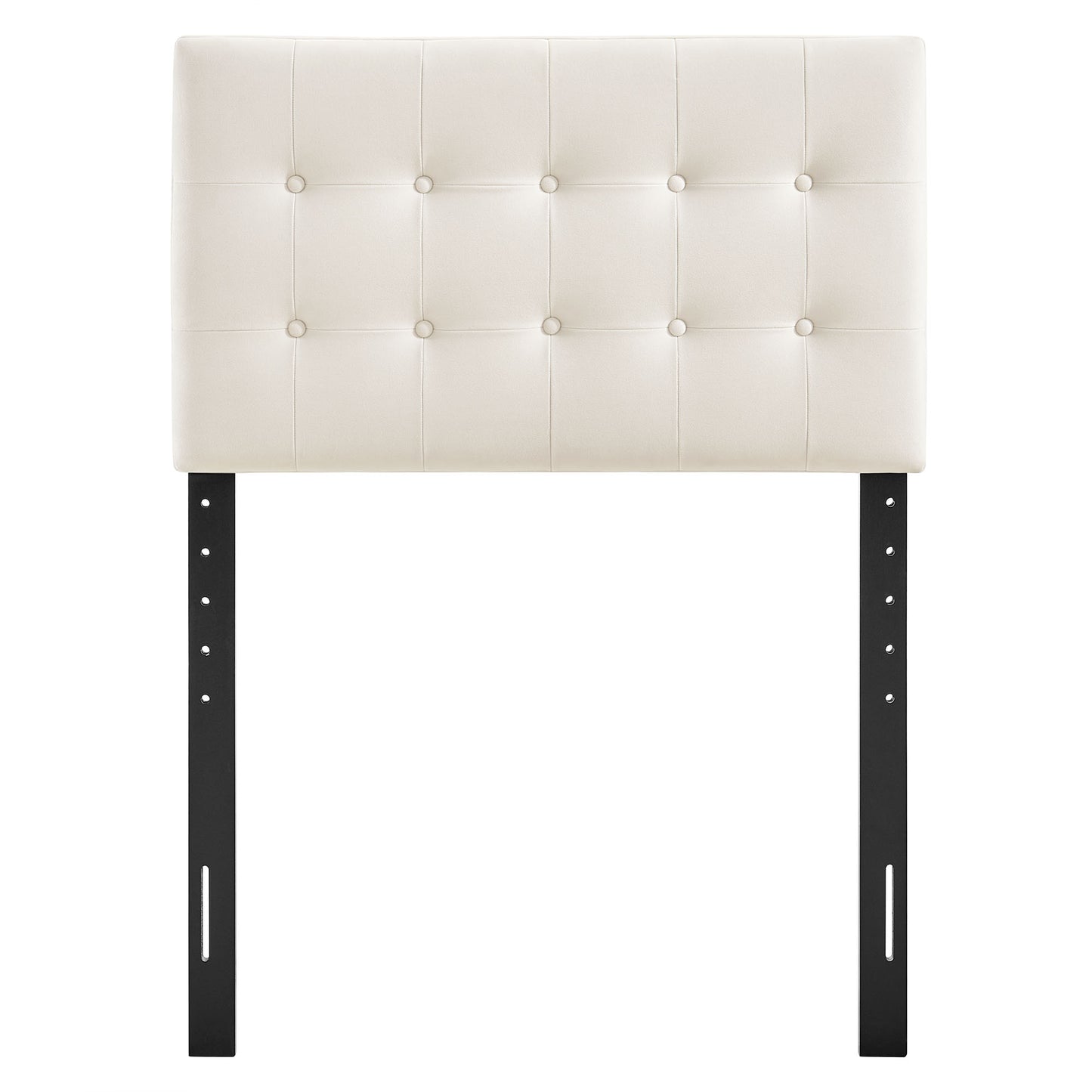 Vale Stain-Resistant Performance Velvet Twin Size Headboard in Alabaster