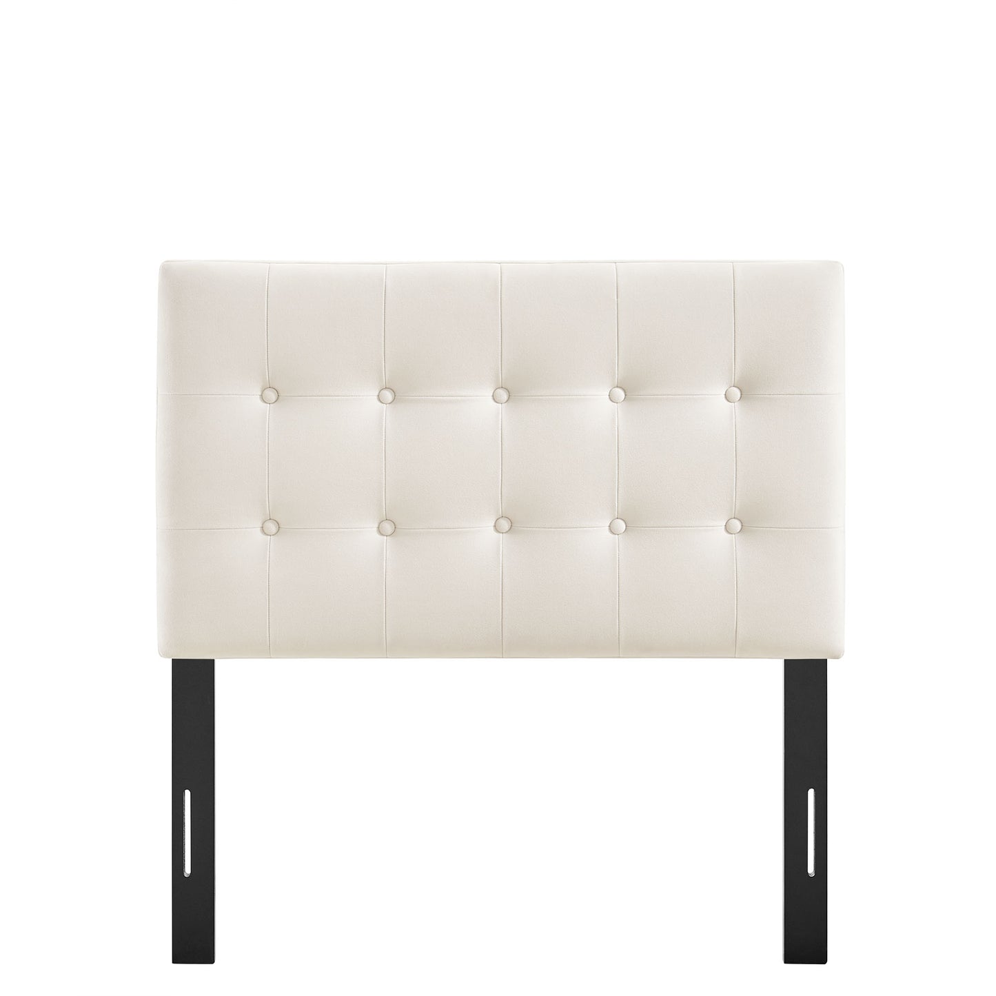 Vale Stain-Resistant Performance Velvet Twin Size Headboard in Alabaster