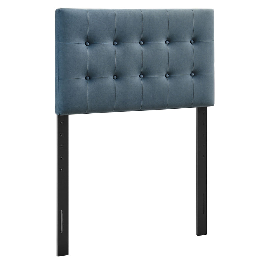 Vale Stain-Resistant Performance Velvet Twin Size Headboard in Cadet Blue