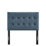 Vale Stain-Resistant Performance Velvet Twin Size Headboard in Cadet Blue