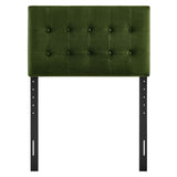 Vale Stain-Resistant Performance Velvet Twin Size Headboard in Moss Green
