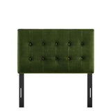 Vale Stain-Resistant Performance Velvet Twin Size Headboard in Moss Green