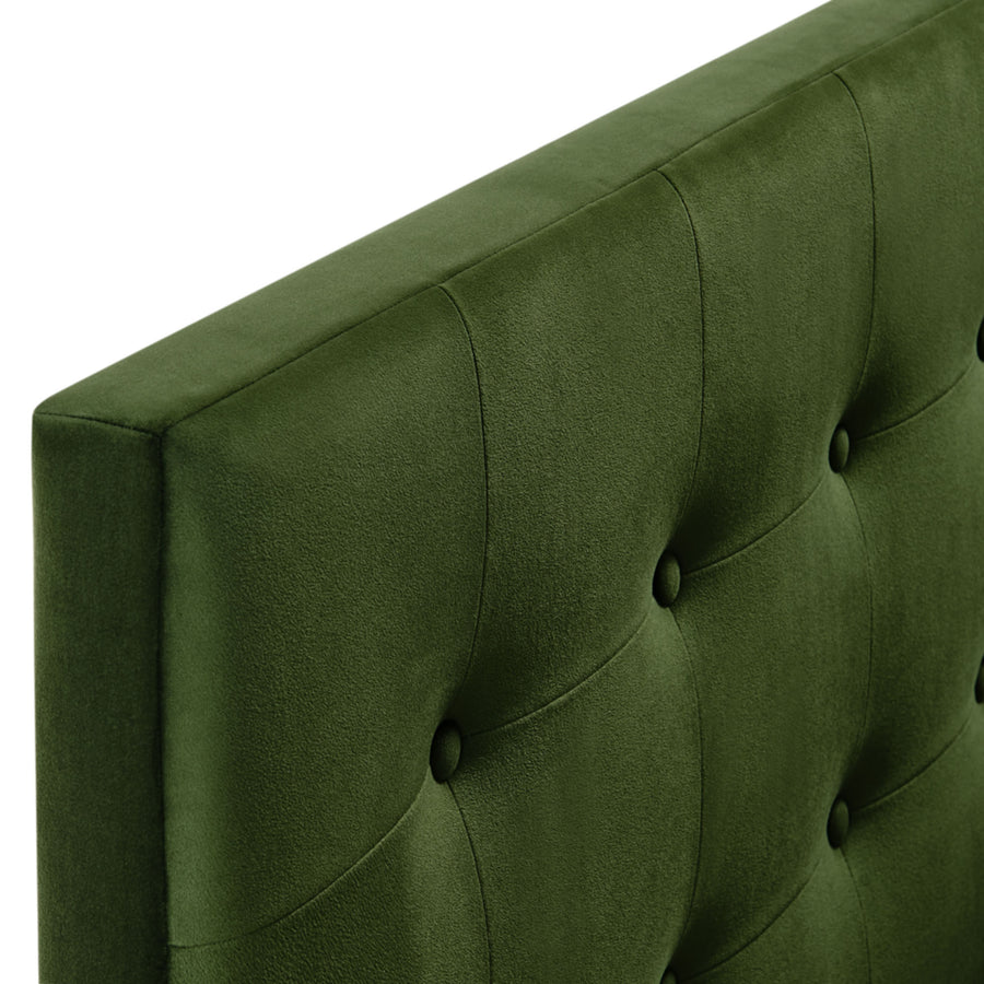 Vale Stain-Resistant Performance Velvet Twin Size Headboard in Moss Green