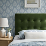 Vale Stain-Resistant Performance Velvet Twin Size Headboard in Moss Green