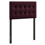 Vale Stain-Resistant Performance Velvet Twin Size Headboard in Mulberry