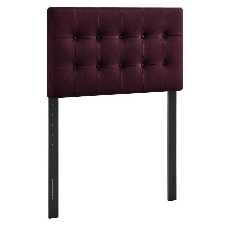 Vale Stain-Resistant Performance Velvet Twin Size Headboard in Mulberry