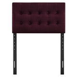 Vale Stain-Resistant Performance Velvet Twin Size Headboard in Mulberry