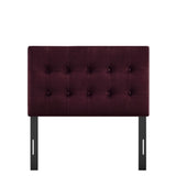 Vale Stain-Resistant Performance Velvet Twin Size Headboard in Mulberry