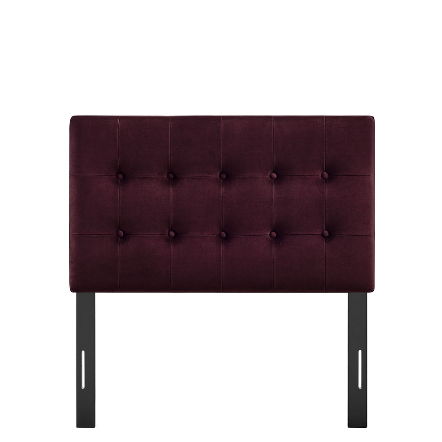 Vale Stain-Resistant Performance Velvet Twin Size Headboard in Mulberry