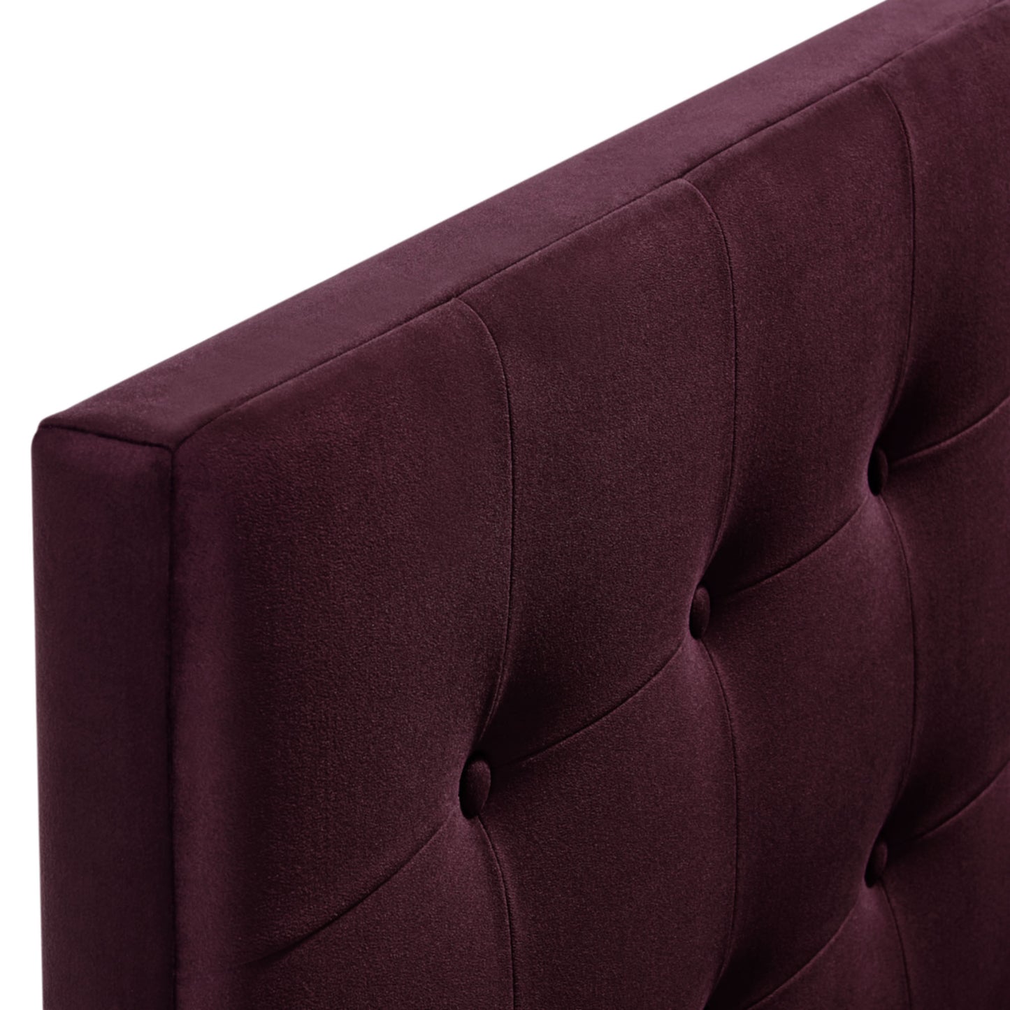 Vale Stain-Resistant Performance Velvet Twin Size Headboard in Mulberry