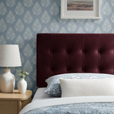 Vale Stain-Resistant Performance Velvet Twin Size Headboard in Mulberry