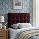Vale Stain-Resistant Performance Velvet Twin Size Headboard in Mulberry