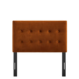 Vale Stain-Resistant Performance Velvet Twin Size Headboard in Rust