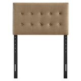 Vale Stain-Resistant Performance Velvet Twin Size Headboard in Taupe