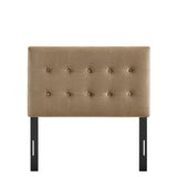Vale Stain-Resistant Performance Velvet Twin Size Headboard in Taupe