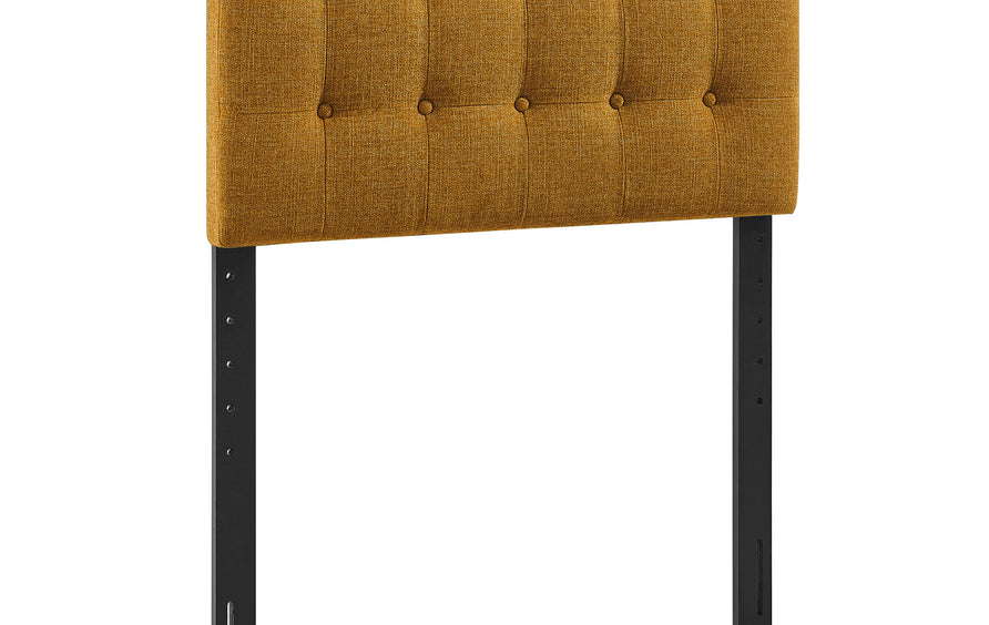 Vale Fabric Upholstered Twin Size Headboard in Copper